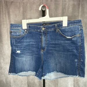 Dear John Distressed Blue Denim Shorts Size 33